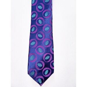 CHARLES TYRWHITT Mens 100% Silk Necktie Designer POLKA DOT Blue Green Pink